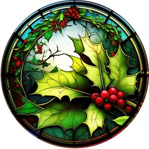 Festive Holly Tree Ornament